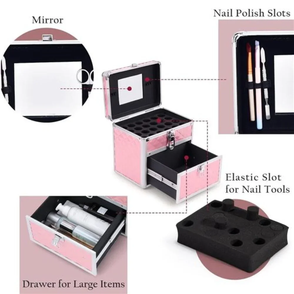 Makeup Box Makeup Train Case Cosmetic Storage Organzer
